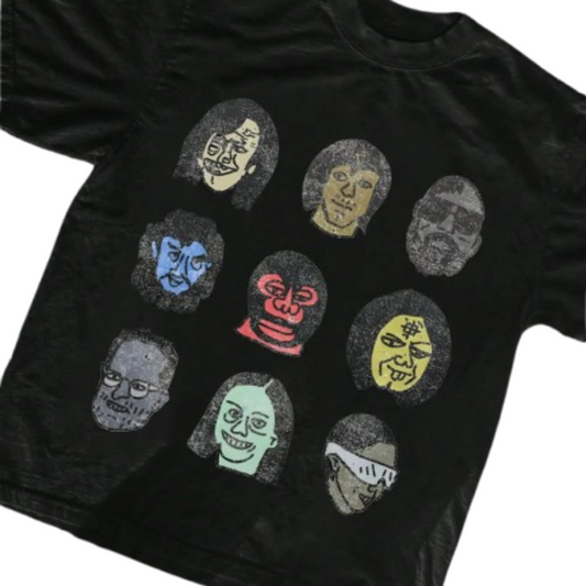 Abstract Faces Graphic Tee