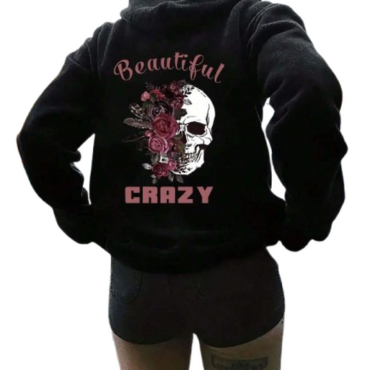 Loose Printed Hoodie