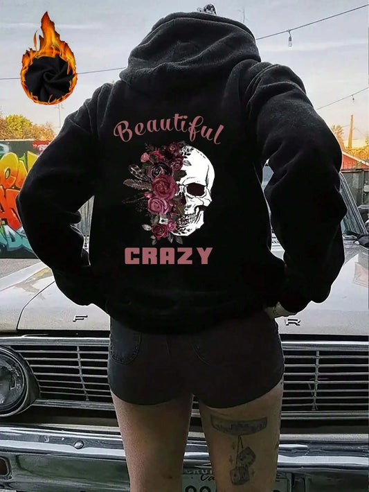 Loose Printed Hoodie